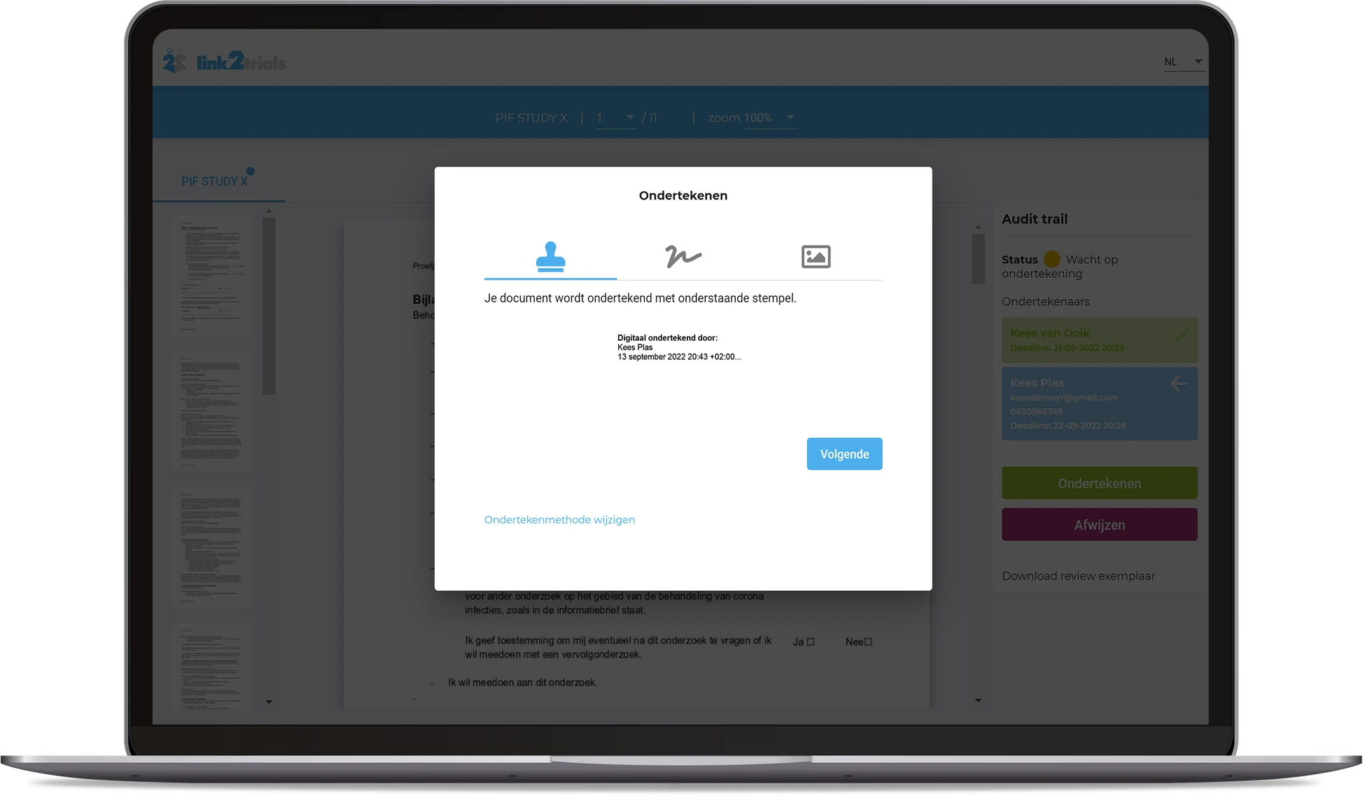 e-Consent signing